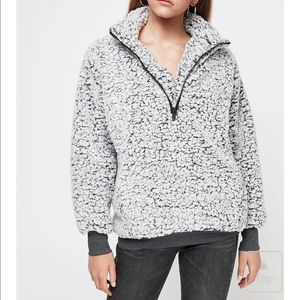 Express One Eleven line Sherpa quarter zip!